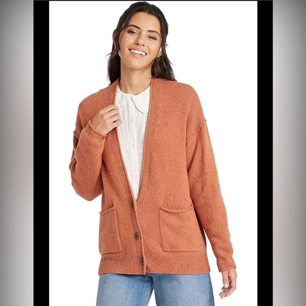 Universal Threads Orange Cardigan Size Medium